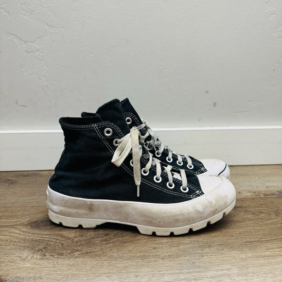 Converse All Star Black And White Lugged Platform Sneakers Women’s Size 8.5 - Picture 5 of 11